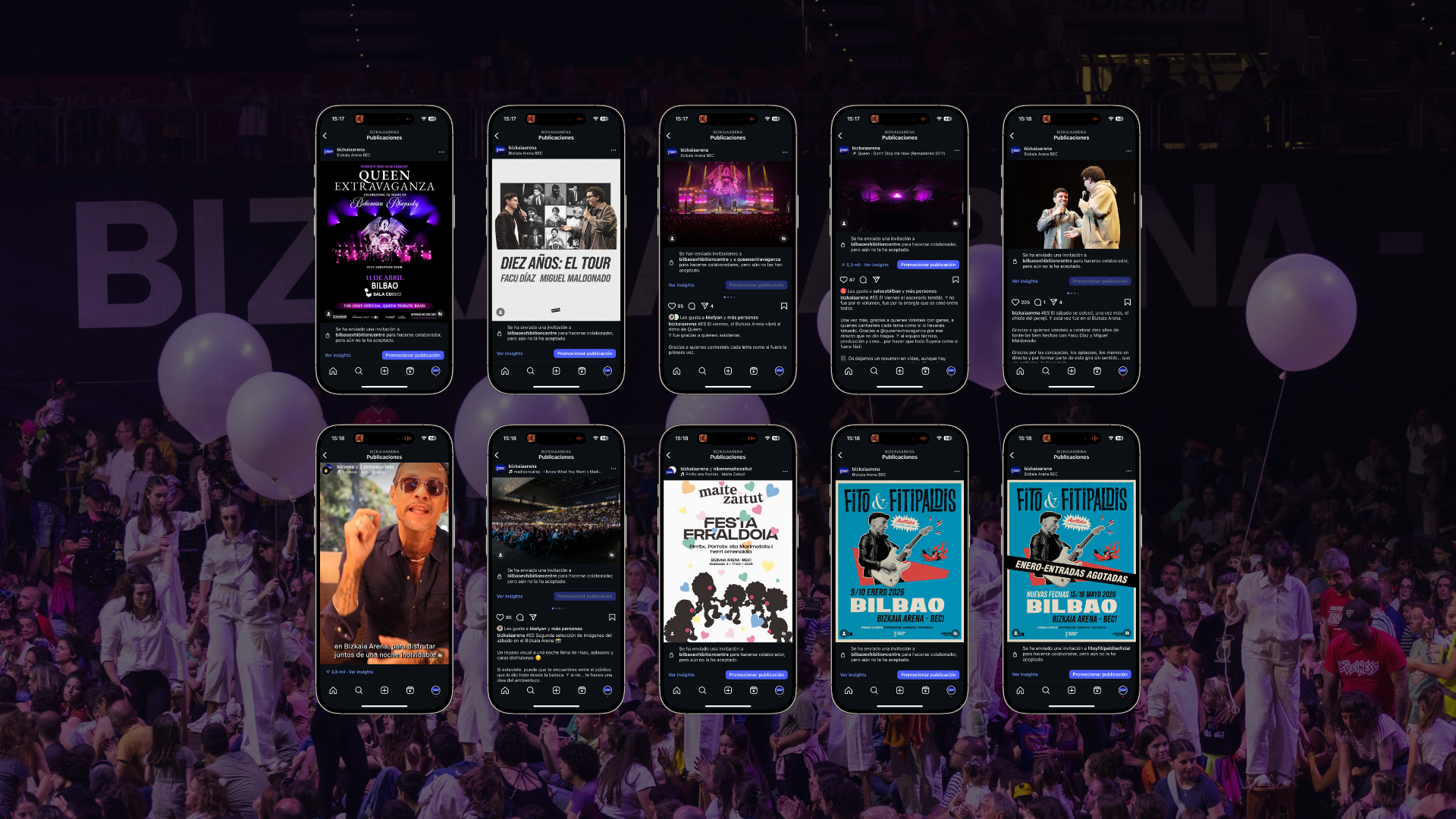 Bizkaia Arena: Gestión de redes sociales para un recinto de grandes eventos
