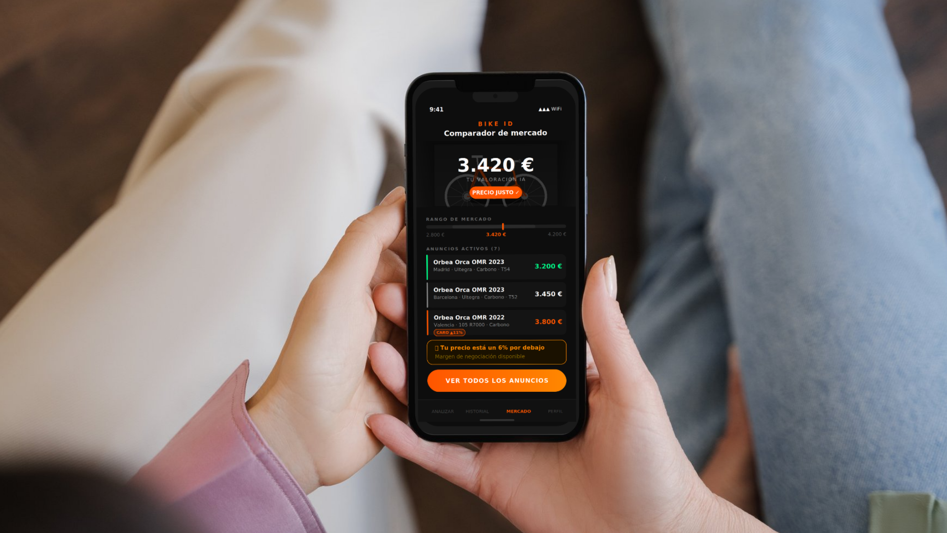 Tasación de bicicletas con IA: valoración por componentes desde el móvil