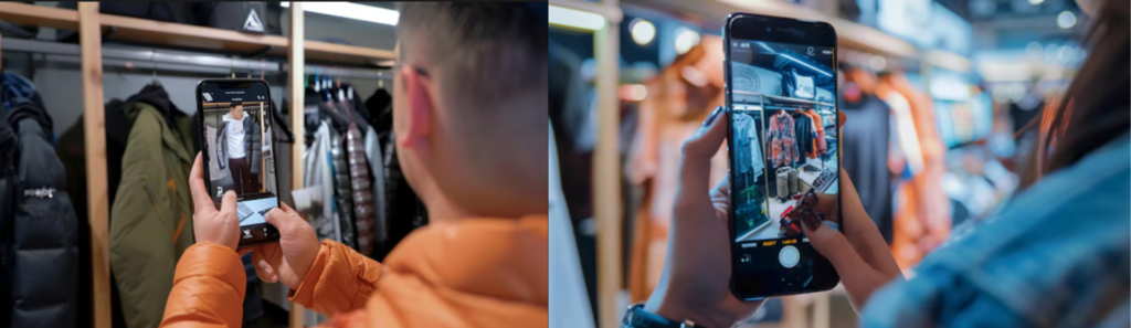 Realidad aumentada en catálogo de moda para probar prendas virtualmente